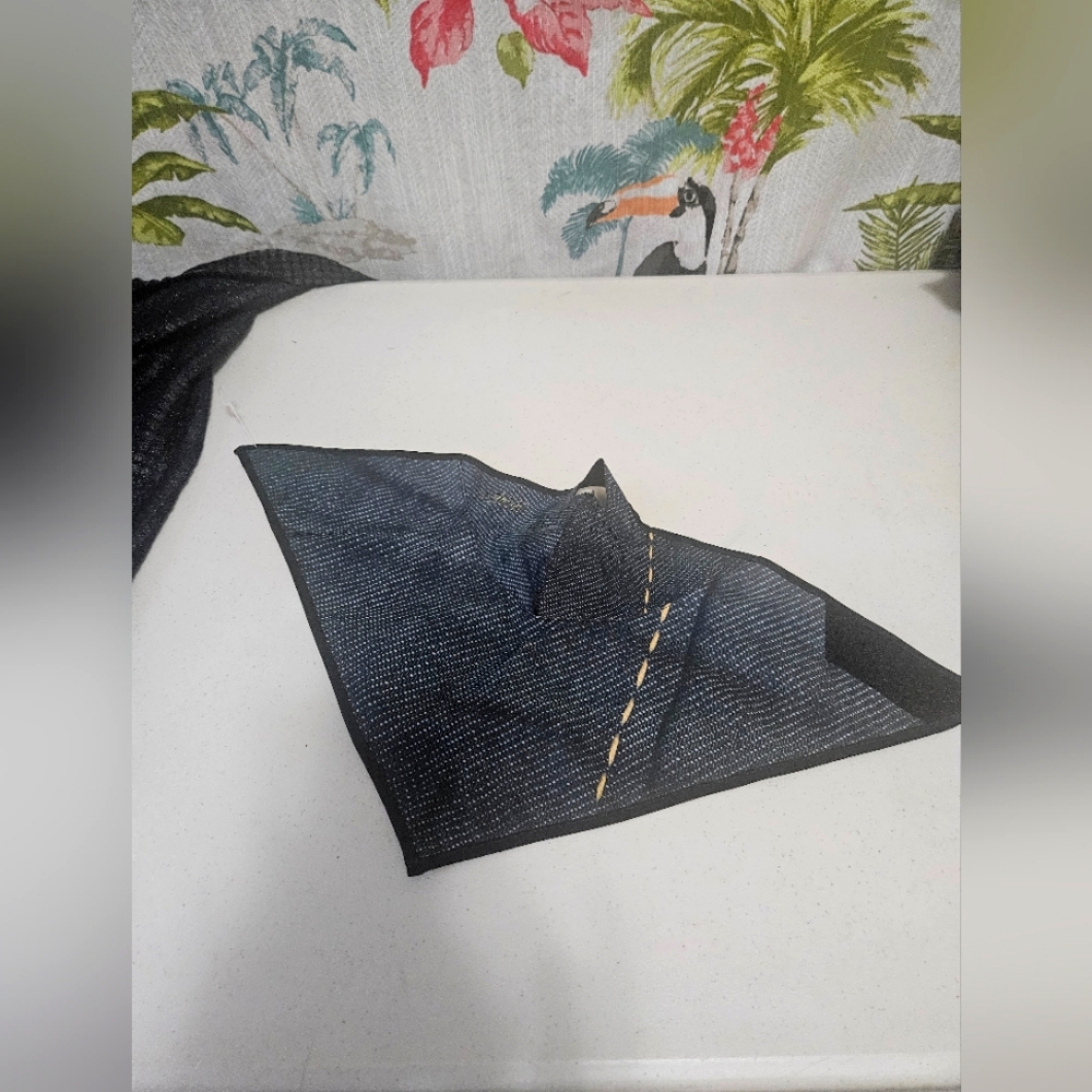 Sophisticated Black & Gray Motercycle Mask Size S-M Square with Subtle Texture